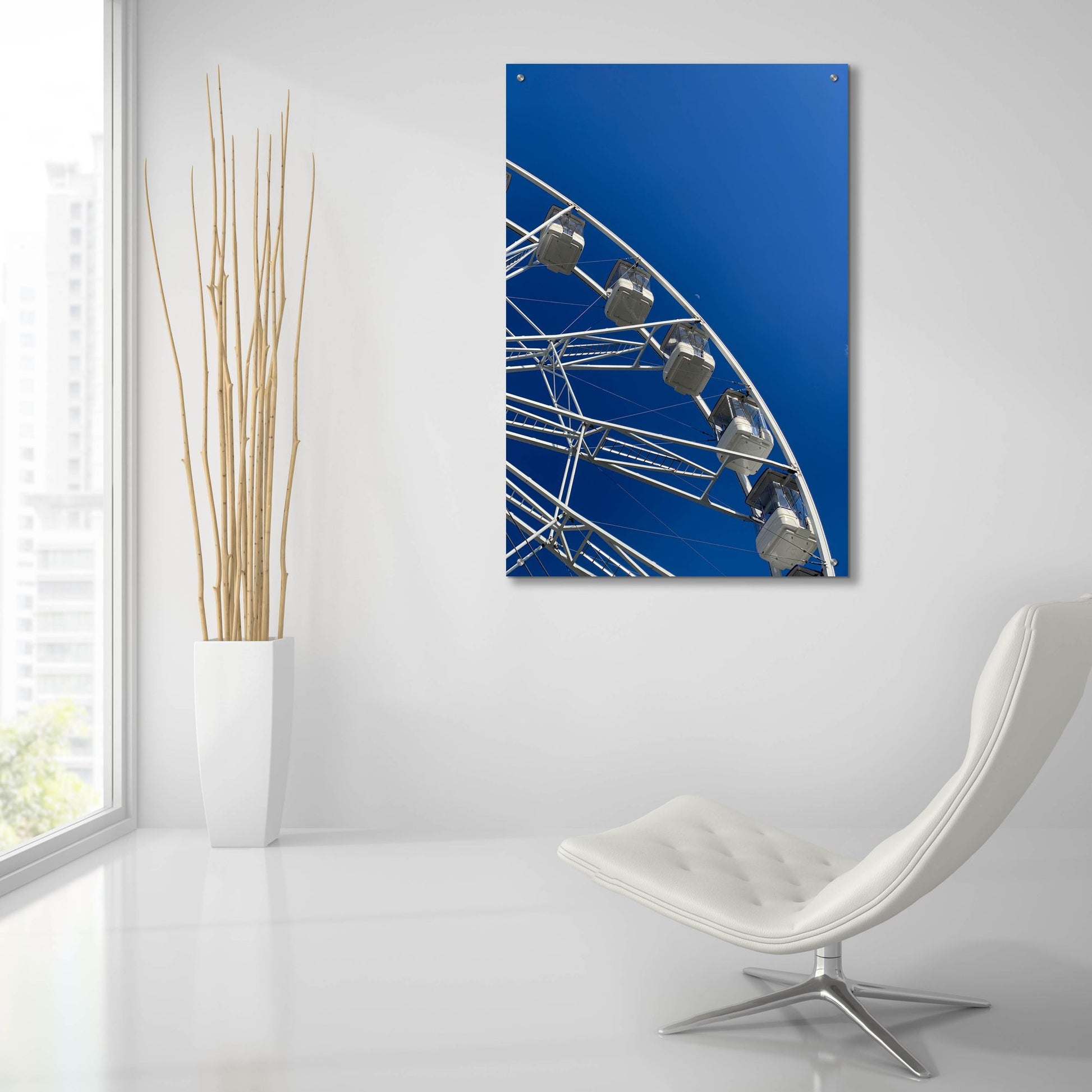 Epic Art 'Moon Shot Ferris Blue' by IMB, Acrylic Glass Wall Art,24x36