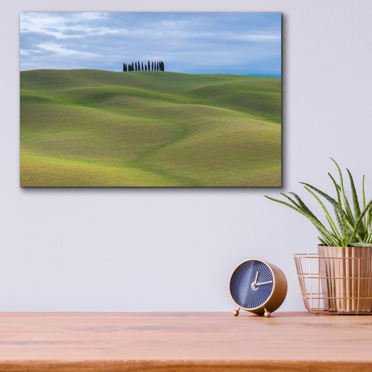 Epic Art 'Val d'Orcia Respite' by IMB, Acrylic Glass Wall Art,16x12