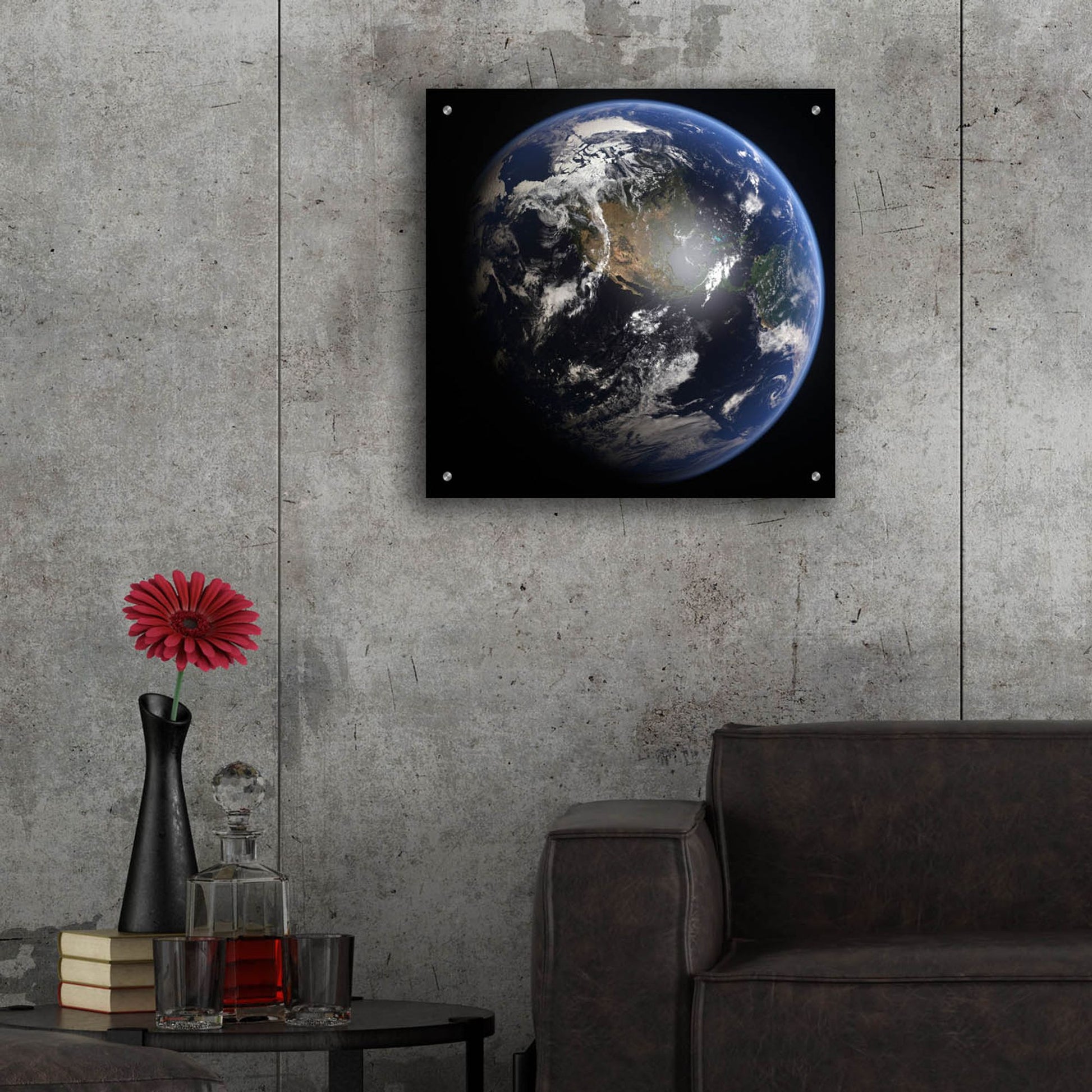 Epic Art 'Earth' by Epic Portfolio, Acrylic Glass Wall Art,24x24