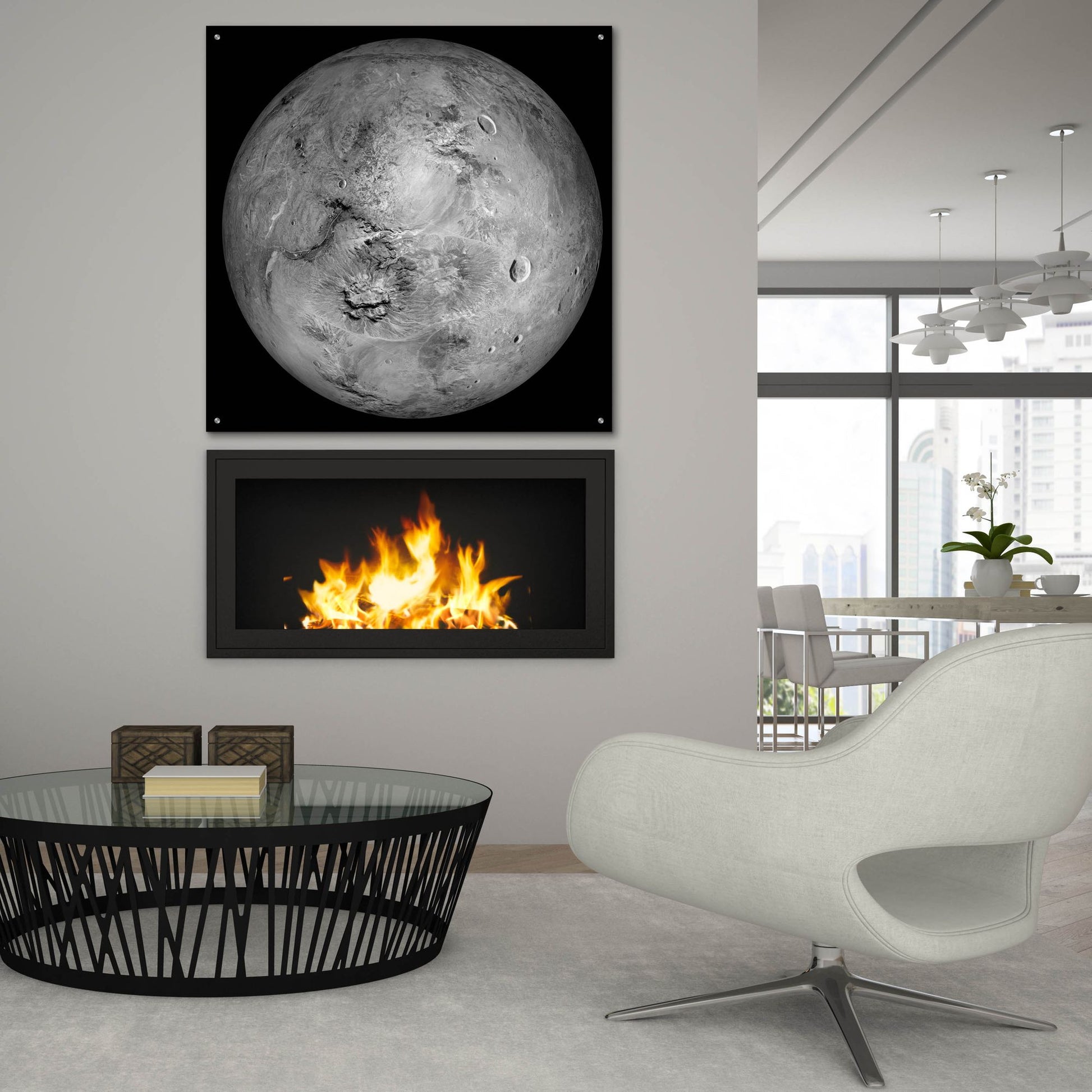 Epic Art 'Haumea Dwarf Planet' by Epic Portfolio, Acrylic Glass Wall Art,36x36