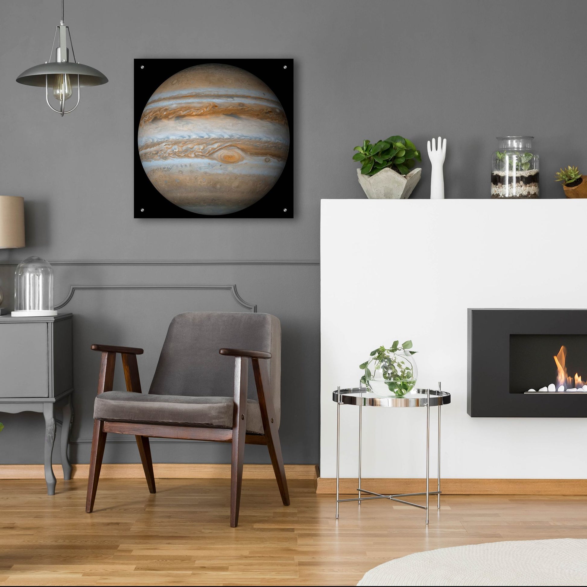 Epic Art 'Planet Jupiter' by Epic Portfolio, Acrylic Glass Wall Art,24x24