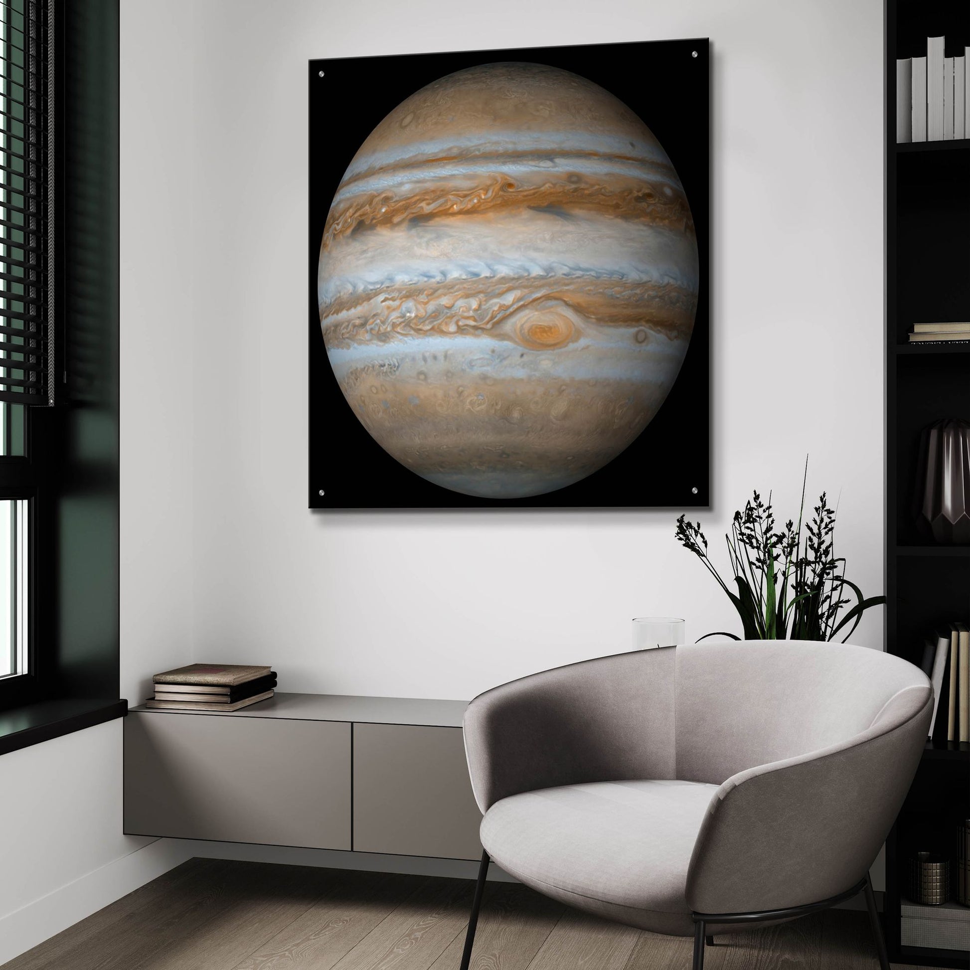 Epic Art 'Planet Jupiter' by Epic Portfolio, Acrylic Glass Wall Art,36x36
