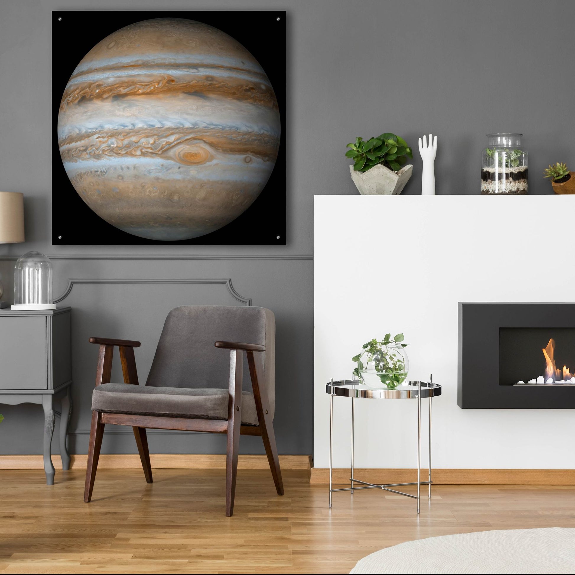 Epic Art 'Planet Jupiter' by Epic Portfolio, Acrylic Glass Wall Art,36x36