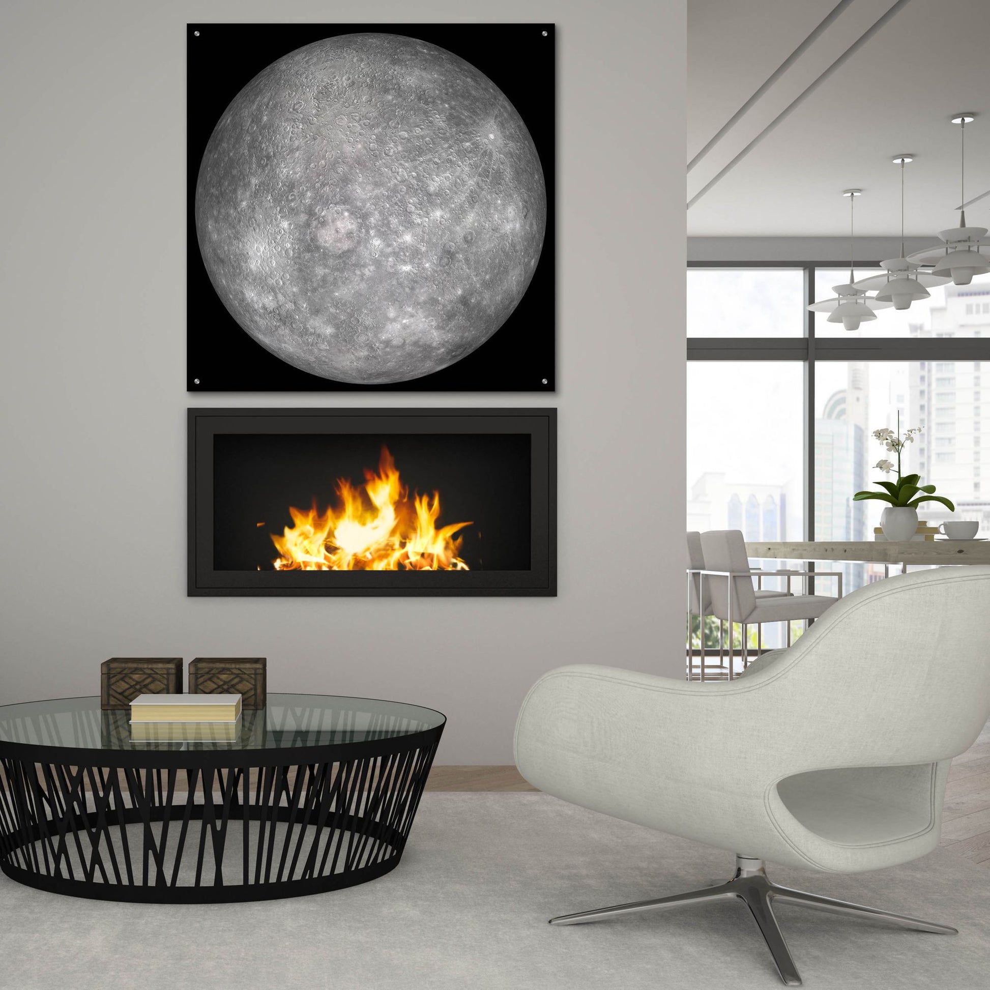 Epic Art 'Planet Mercury' by Epic Portfolio, Acrylic Glass Wall Art,36x36