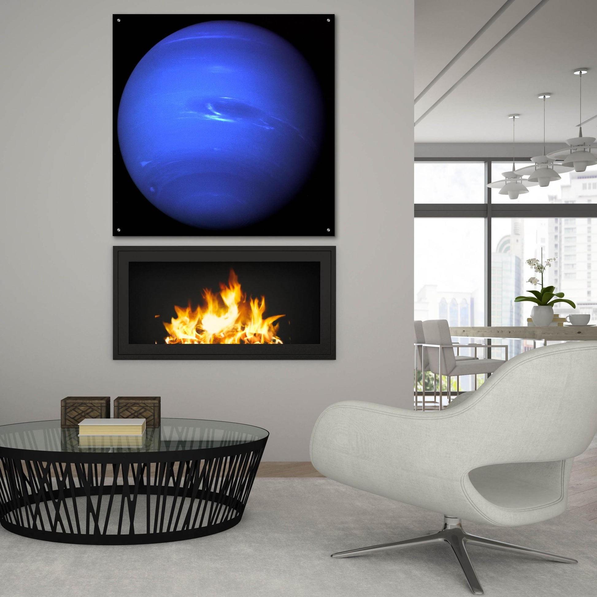 Epic Art 'Planet Neptun' by Epic Portfolio, Acrylic Glass Wall Art,36x36