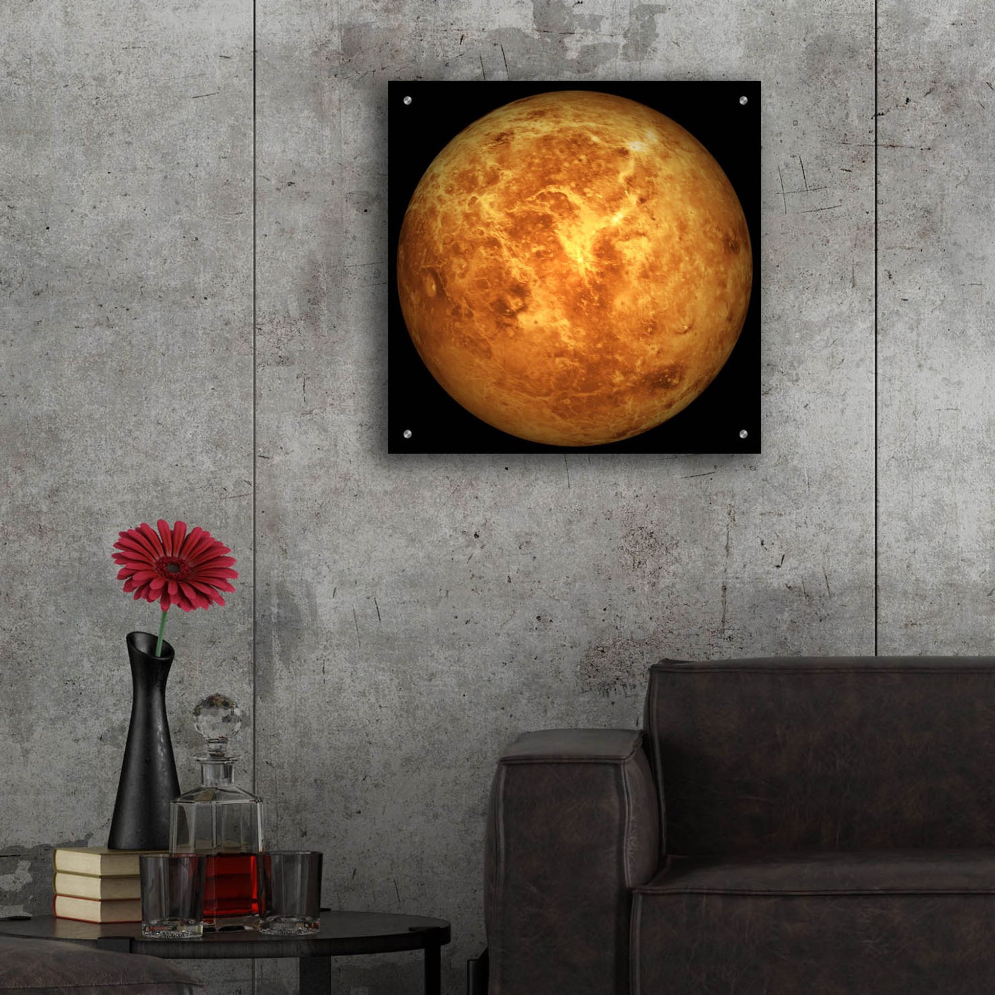 Epic Art 'Planet Venus' by Epic Portfolio, Acrylic Glass Wall Art,24x24