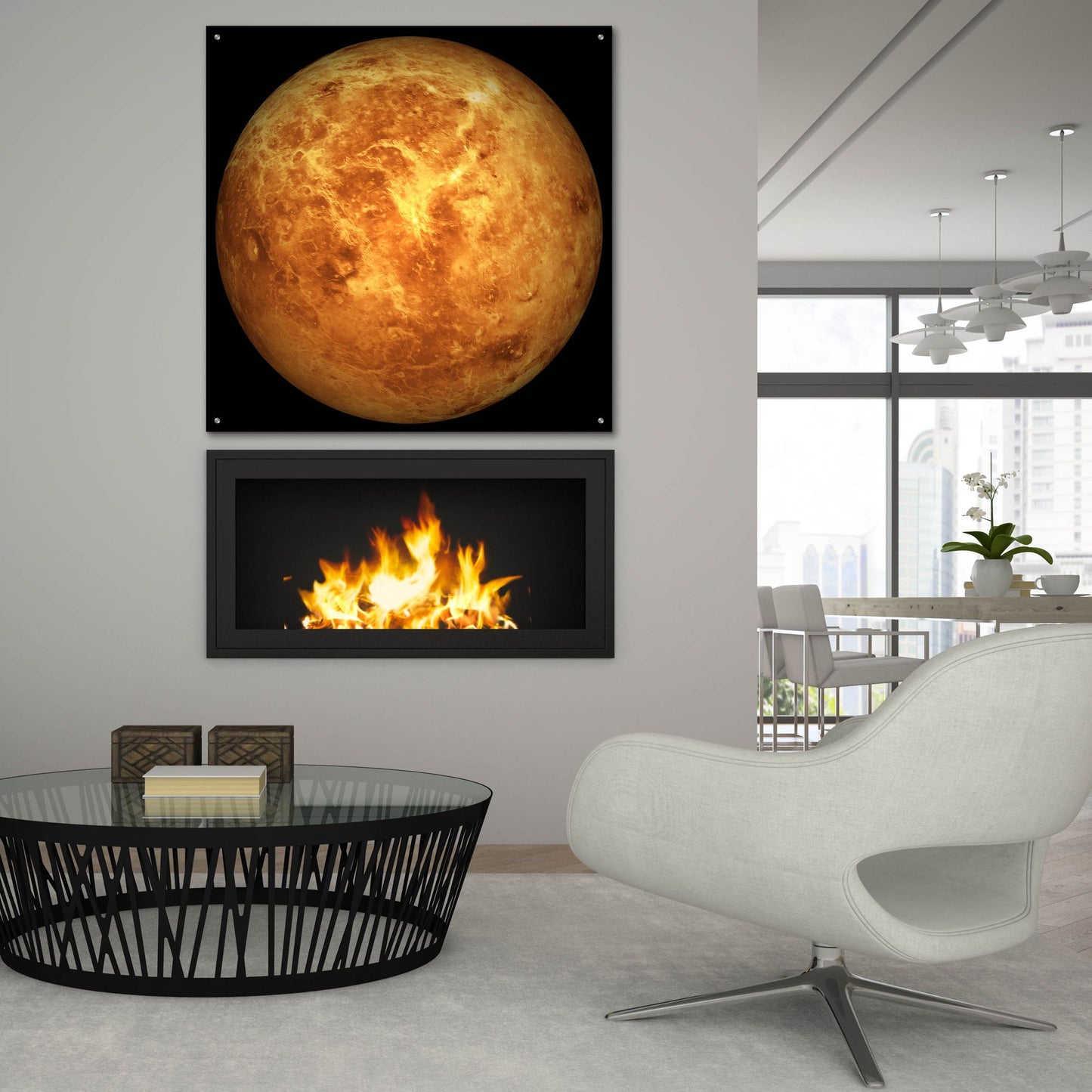 Epic Art 'Planet Venus' by Epic Portfolio, Acrylic Glass Wall Art,36x36