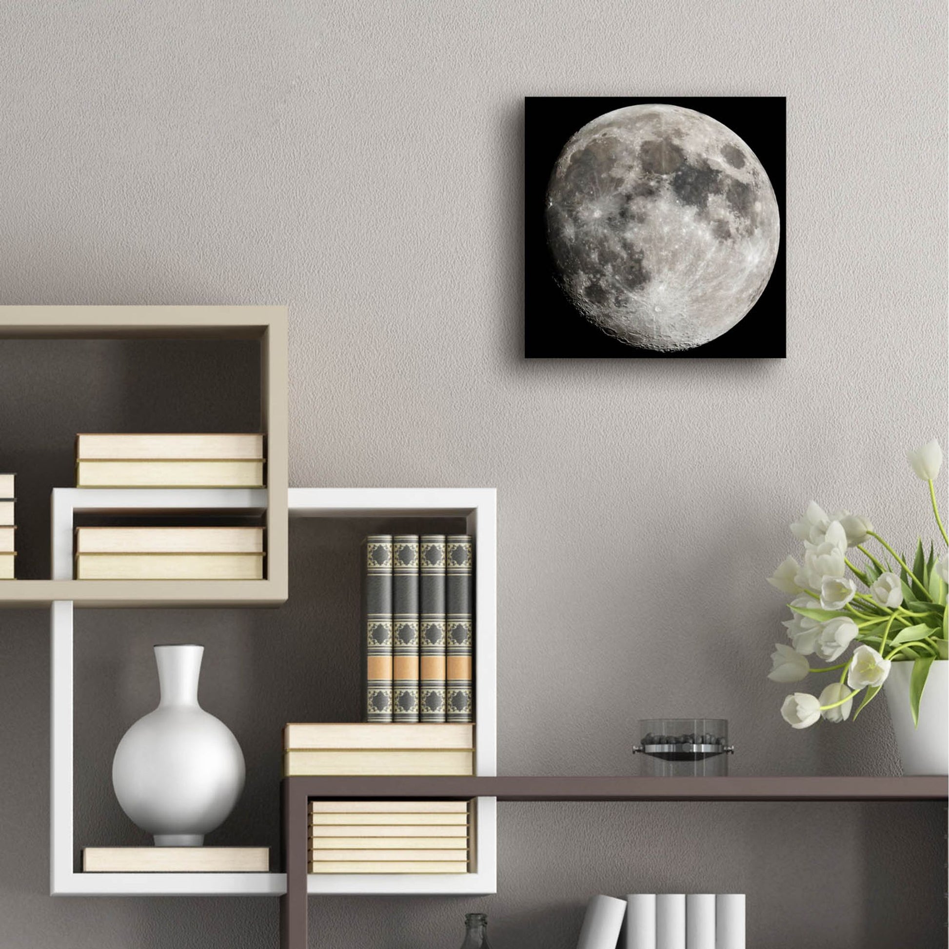 Epic Art 'The Moon' by Epic Portfolio, Acrylic Glass Wall Art,12x12