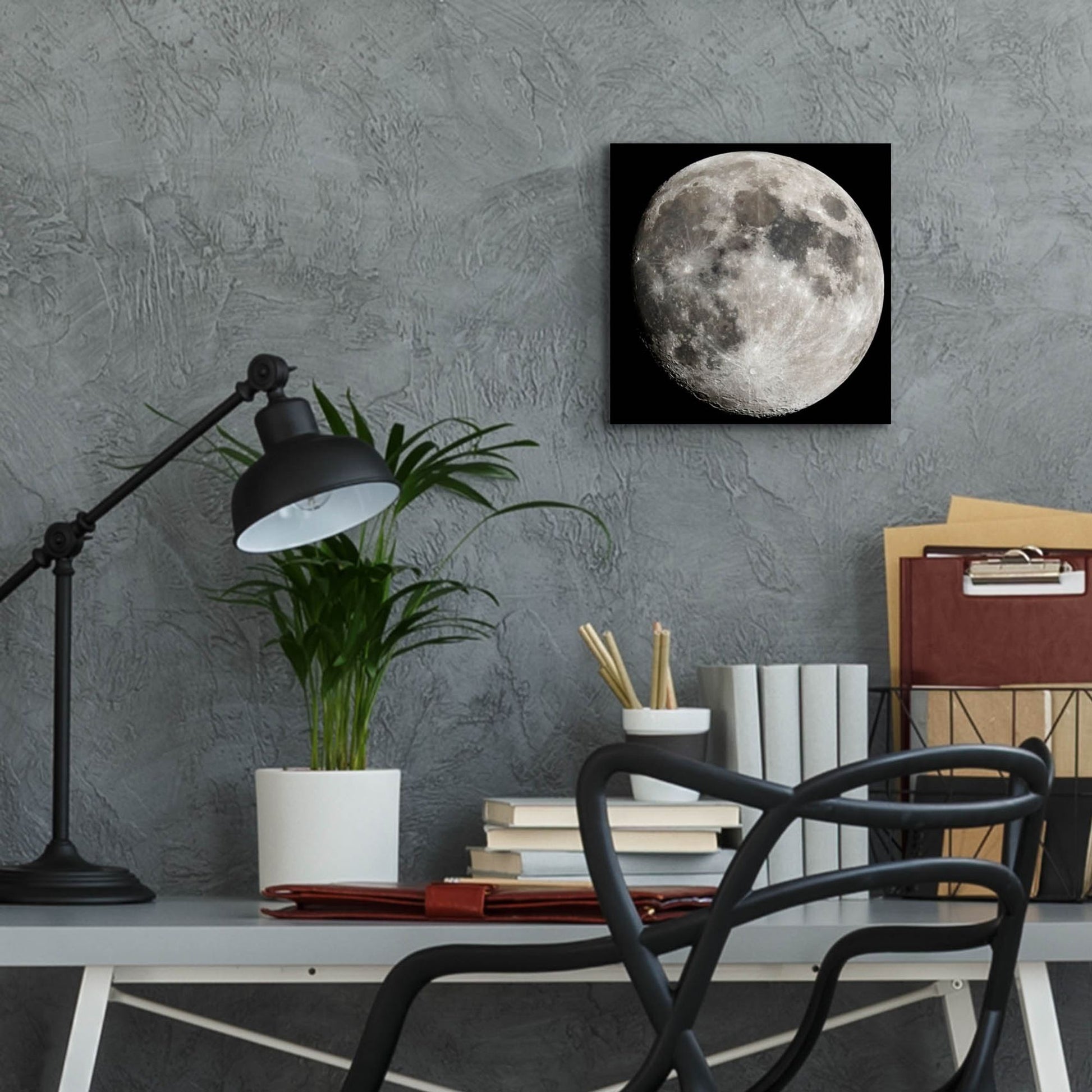 Epic Art 'The Moon' by Epic Portfolio, Acrylic Glass Wall Art,12x12