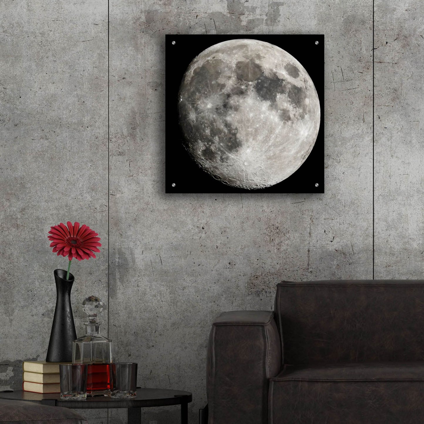 Epic Art 'The Moon' by Epic Portfolio, Acrylic Glass Wall Art,24x24