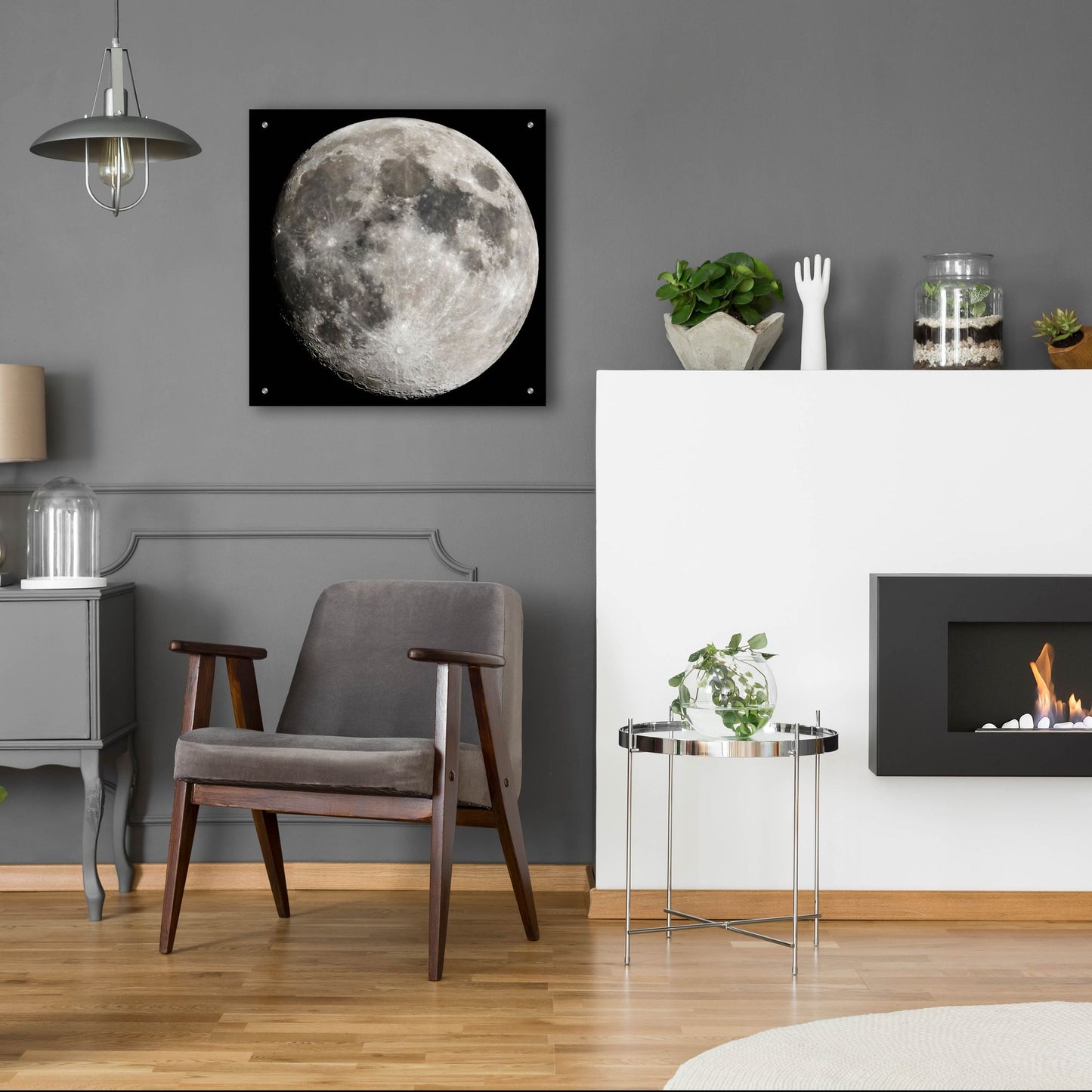 Epic Art 'The Moon' by Epic Portfolio, Acrylic Glass Wall Art,24x24