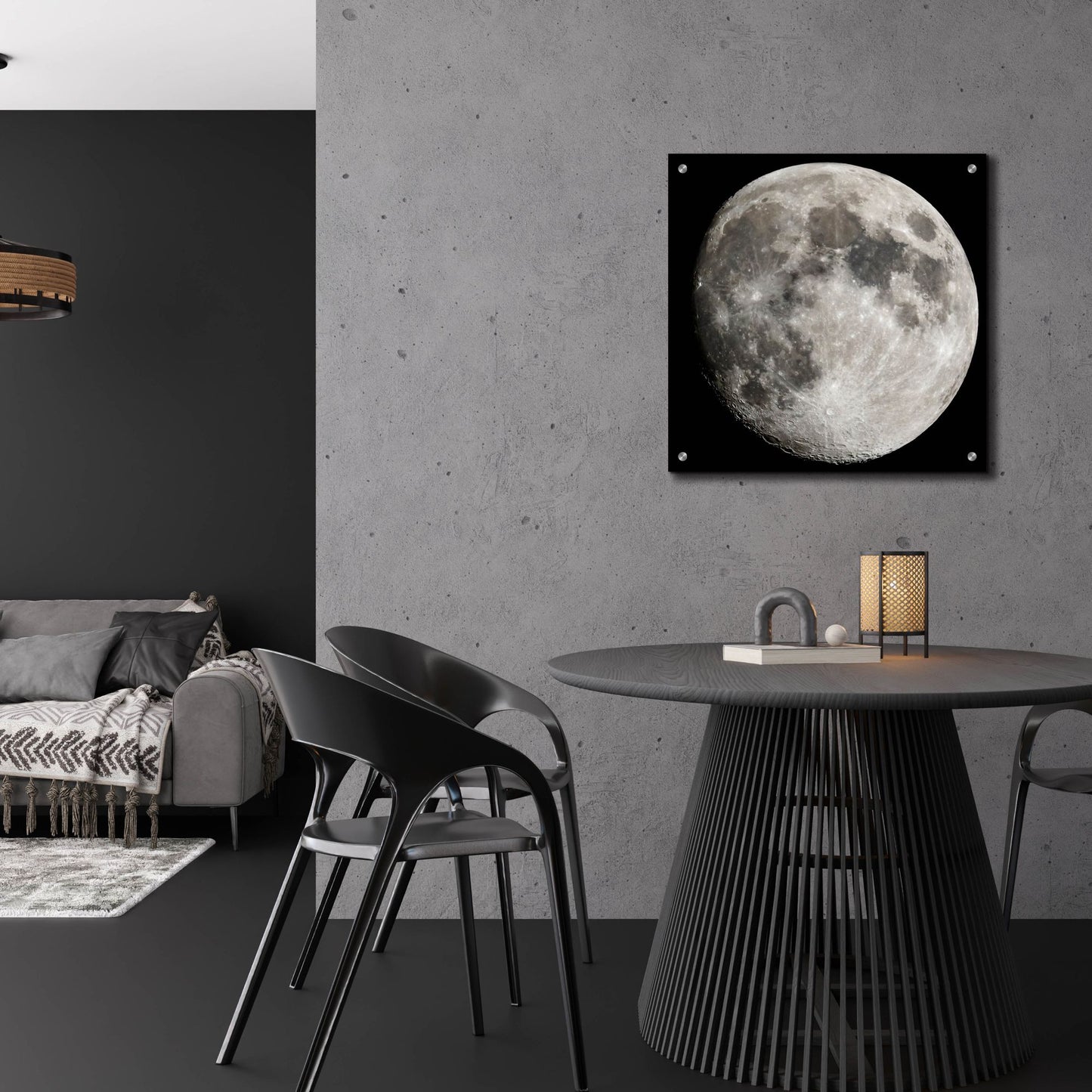 Epic Art 'The Moon' by Epic Portfolio, Acrylic Glass Wall Art,24x24