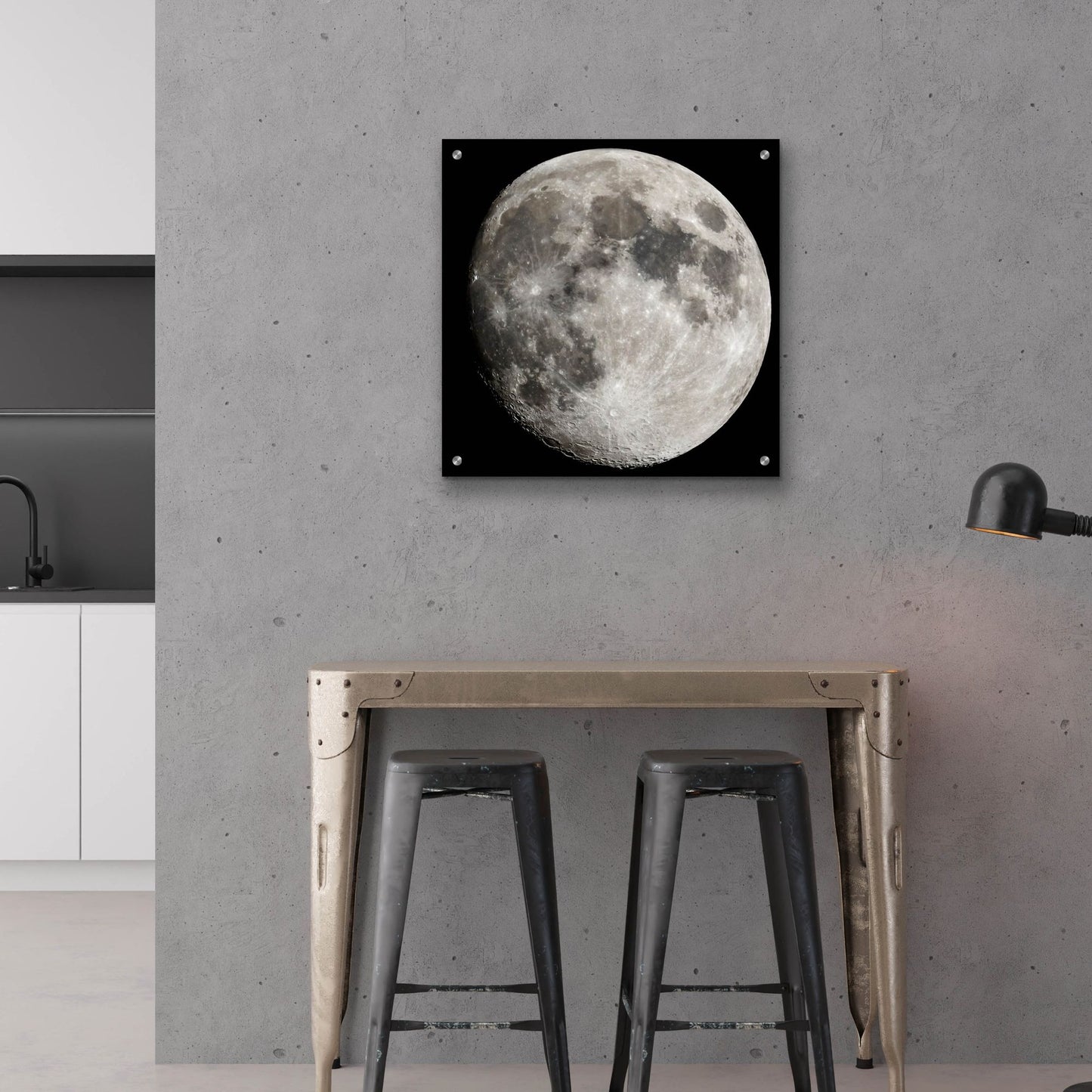 Epic Art 'The Moon' by Epic Portfolio, Acrylic Glass Wall Art,24x24