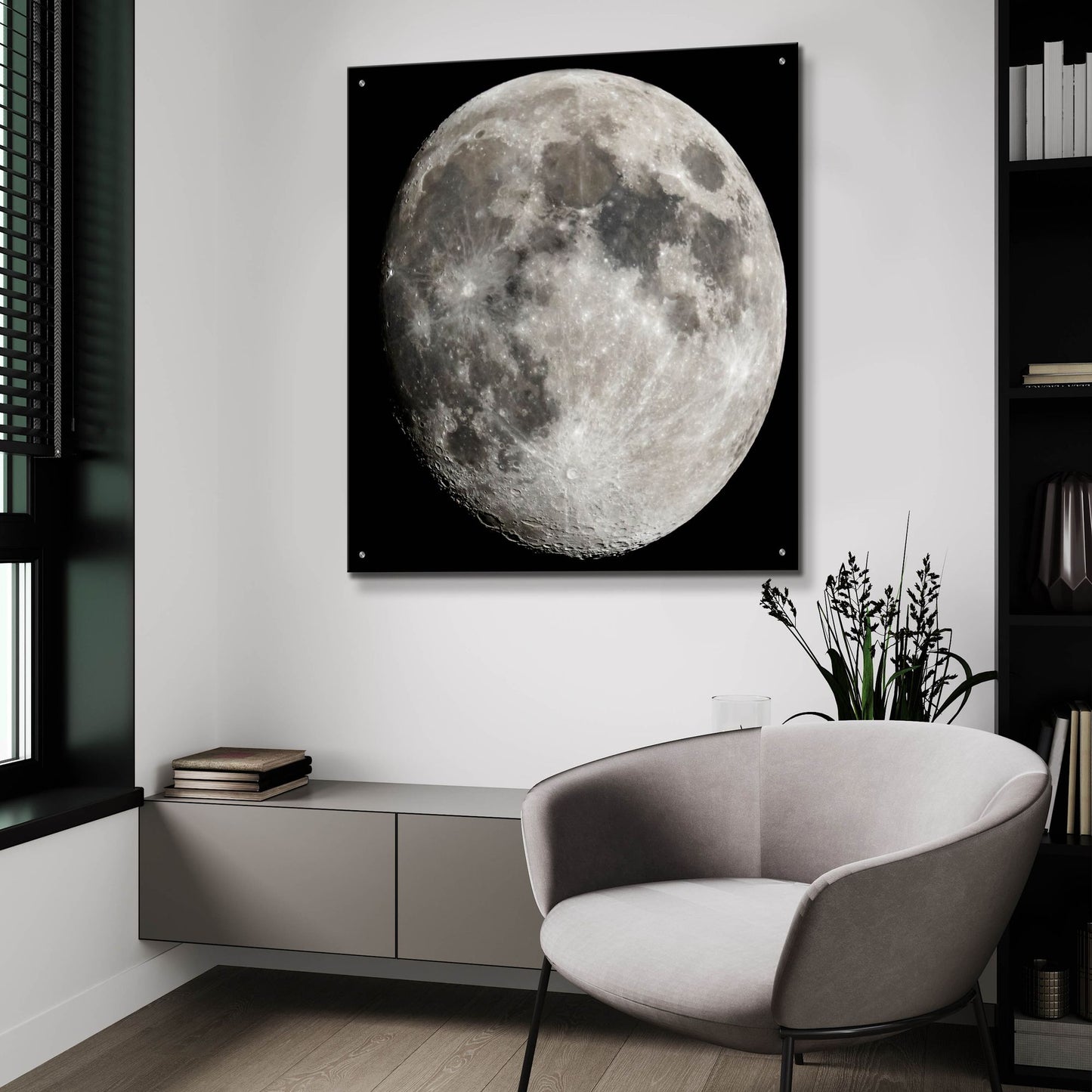 Epic Art 'The Moon' by Epic Portfolio, Acrylic Glass Wall Art,36x36