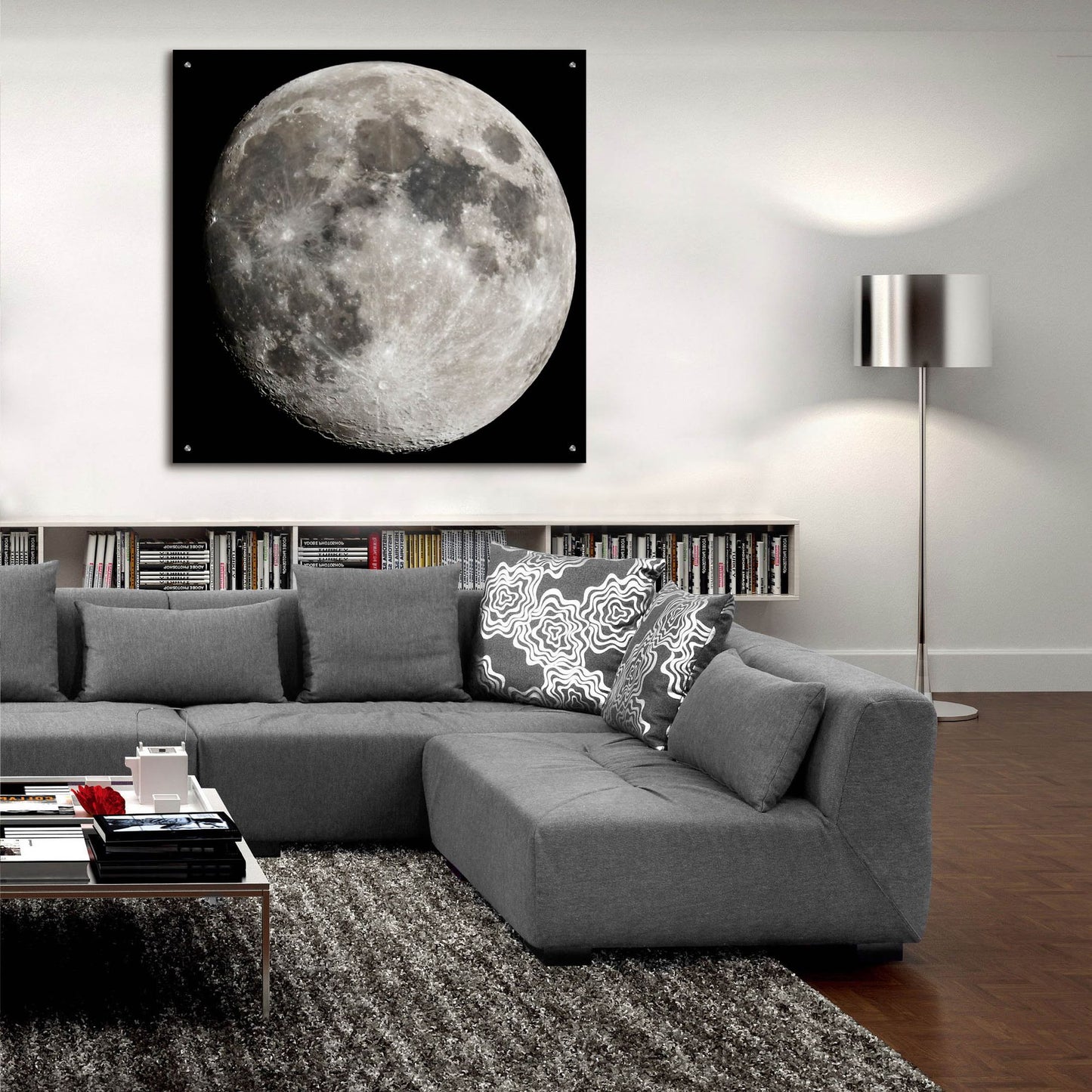 Epic Art 'The Moon' by Epic Portfolio, Acrylic Glass Wall Art,36x36