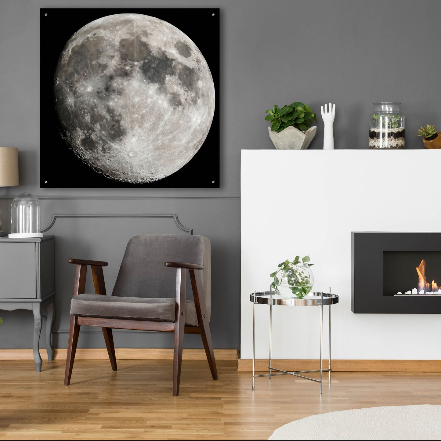 Epic Art 'The Moon' by Epic Portfolio, Acrylic Glass Wall Art,36x36