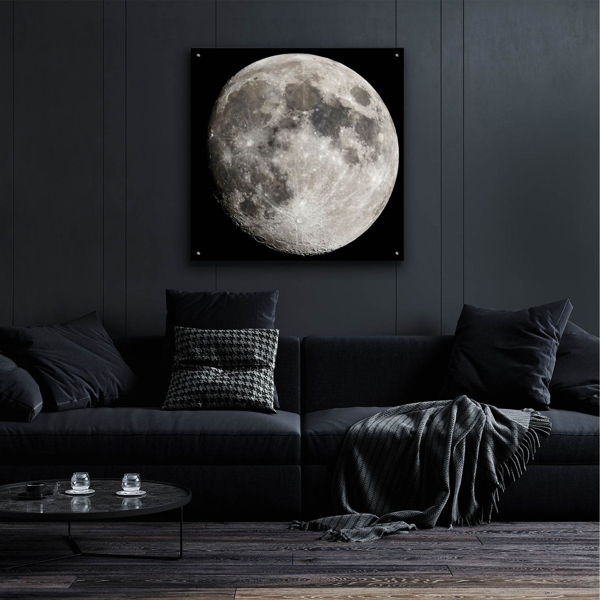 Epic Art 'The Moon' by Epic Portfolio, Acrylic Glass Wall Art,36x36