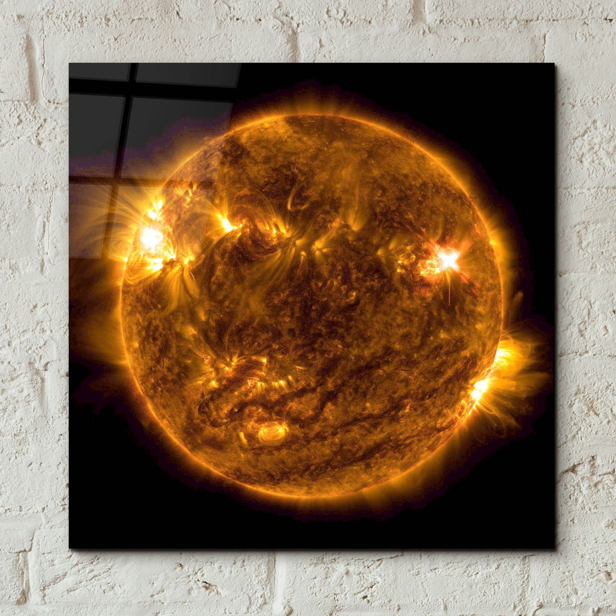 Epic Art 'The Sun' by Epic Portfolio, Acrylic Glass Wall Art,12x12