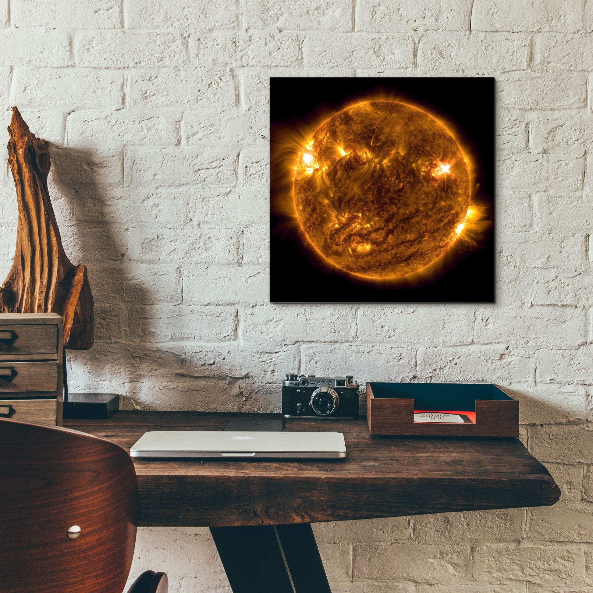 Epic Art 'The Sun' by Epic Portfolio, Acrylic Glass Wall Art,12x12