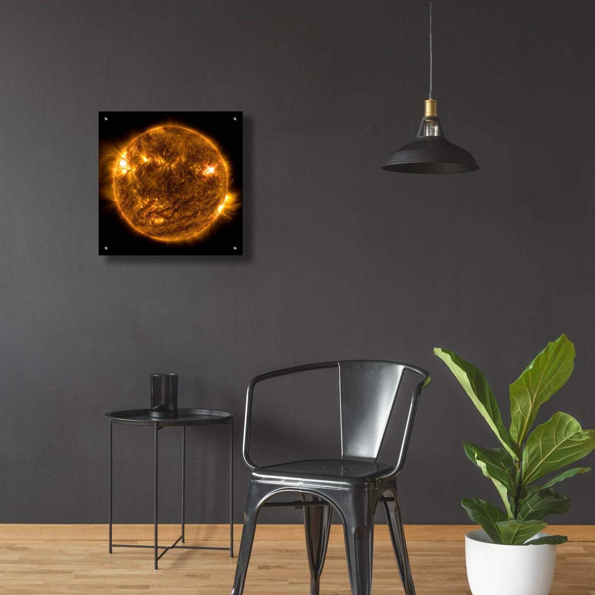 Epic Art 'The Sun' by Epic Portfolio, Acrylic Glass Wall Art,24x24