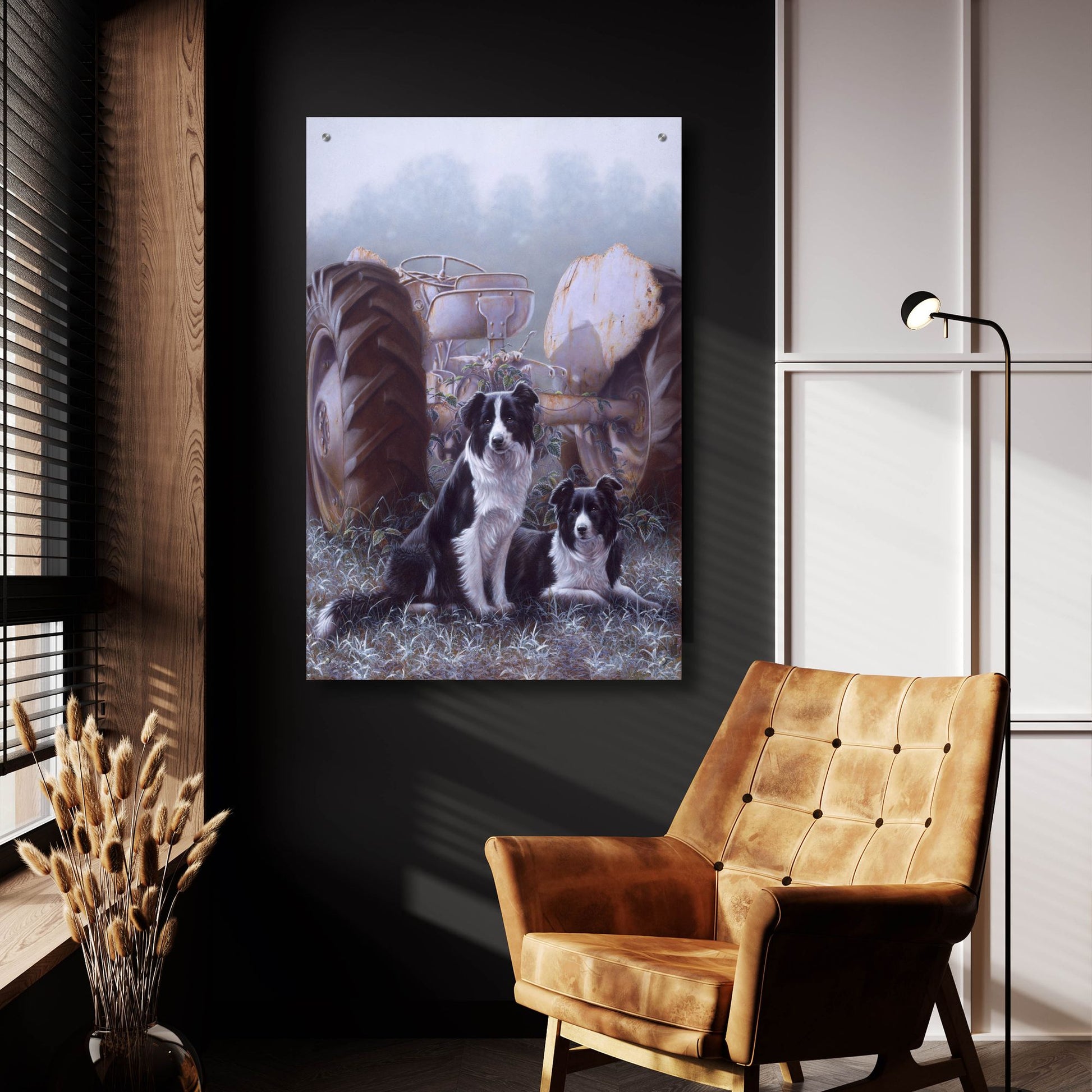 Epic Art 'Border Collies Heroes Of The Hills' by John Silver, Acrylic Glass Wall Art,24x36