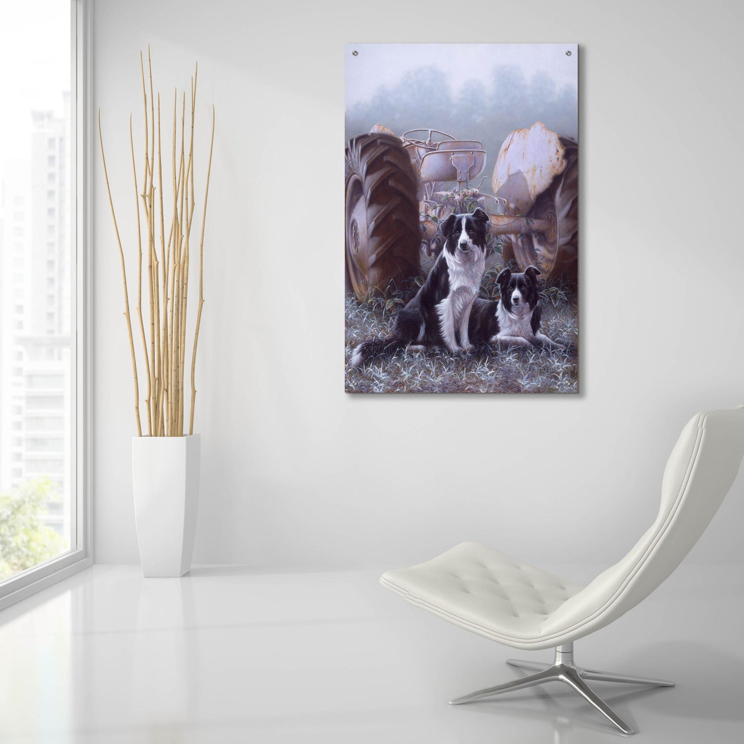 Epic Art 'Border Collies Heroes Of The Hills' by John Silver, Acrylic Glass Wall Art,24x36