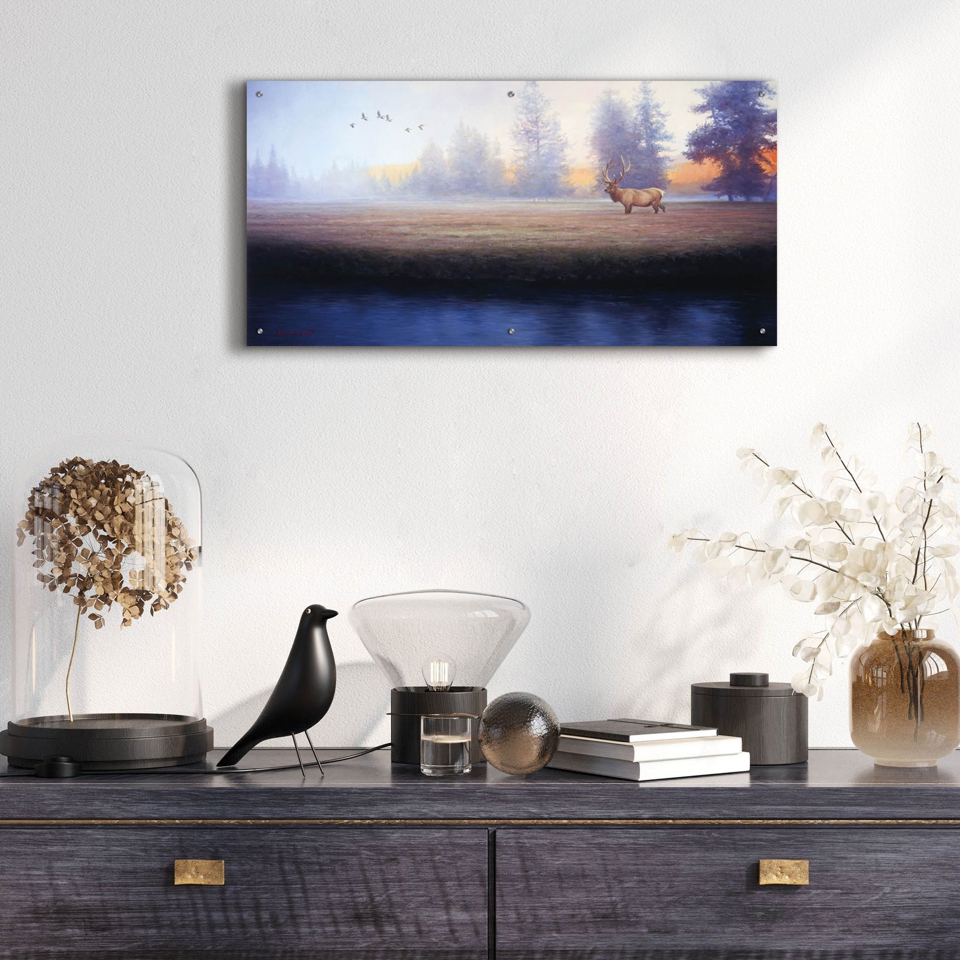 Epic Art 'Morning Splendor' by Adriano Manocchia, Acrylic Glass Wall Art,48x24