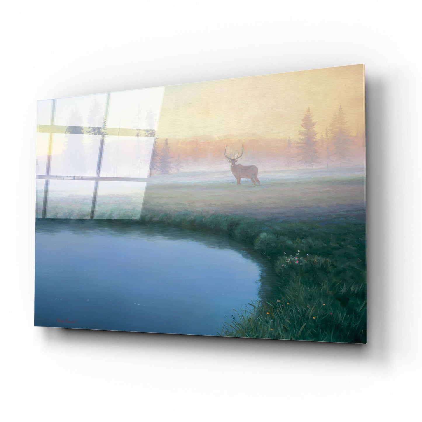 Epic Art 'Yellowstone Mist' by Adriano Manocchia, Acrylic Glass Wall Art,16x12