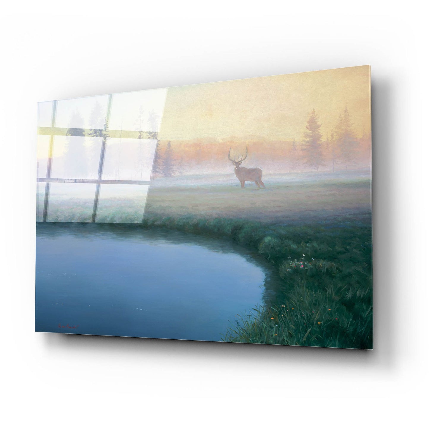 Epic Art 'Yellowstone Mist' by Adriano Manocchia, Acrylic Glass Wall Art,24x16