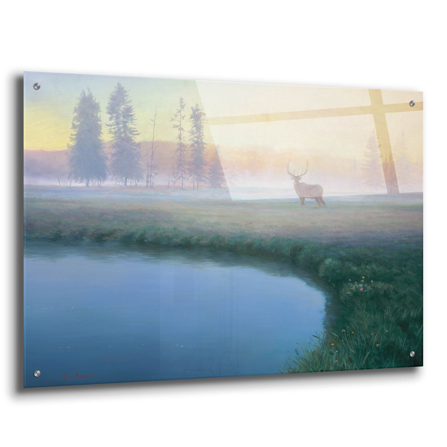 Epic Art 'Yellowstone Mist' by Adriano Manocchia, Acrylic Glass Wall Art,36x24