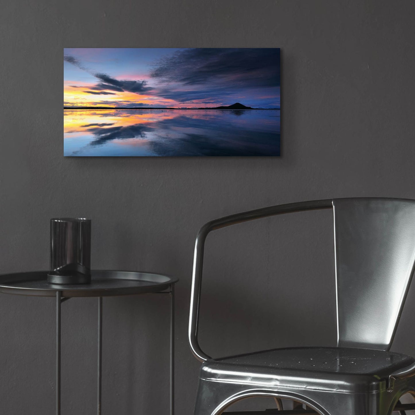 Epic Art 'Lake Myvatn Reflections' by Andy Mumford, Acrylic Glass Wall Art,24x12