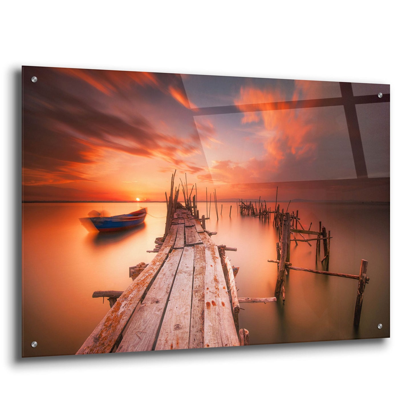 Epic Art 'Red Sunset at Carrasqueira Alentejo' by Andy Mumford, Acrylic Glass Wall Art,36x24