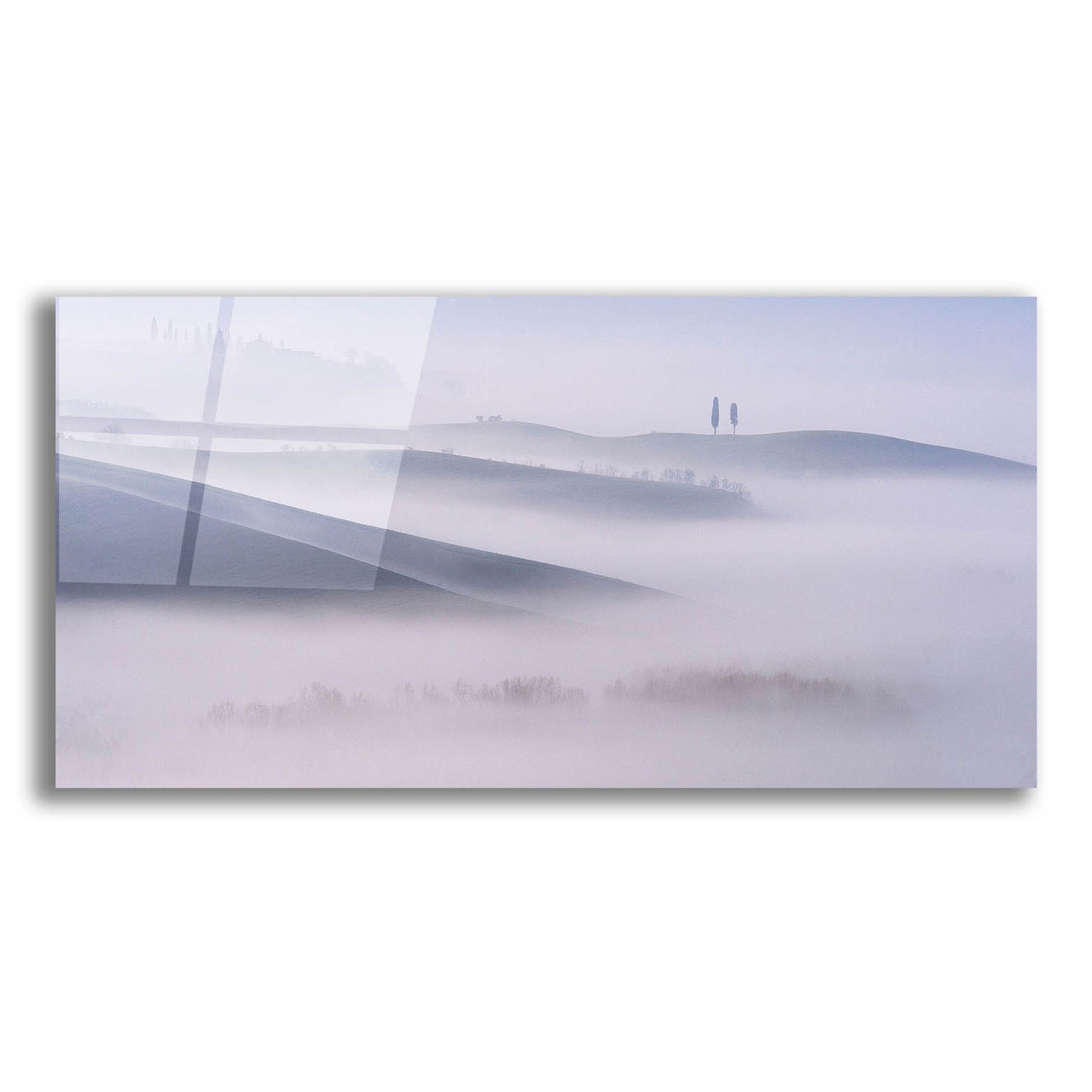 Epic Art 'Dawn Mist in Val dOrcia Tuscany' by Andy Mumford, Acrylic Glass Wall Art,24x12