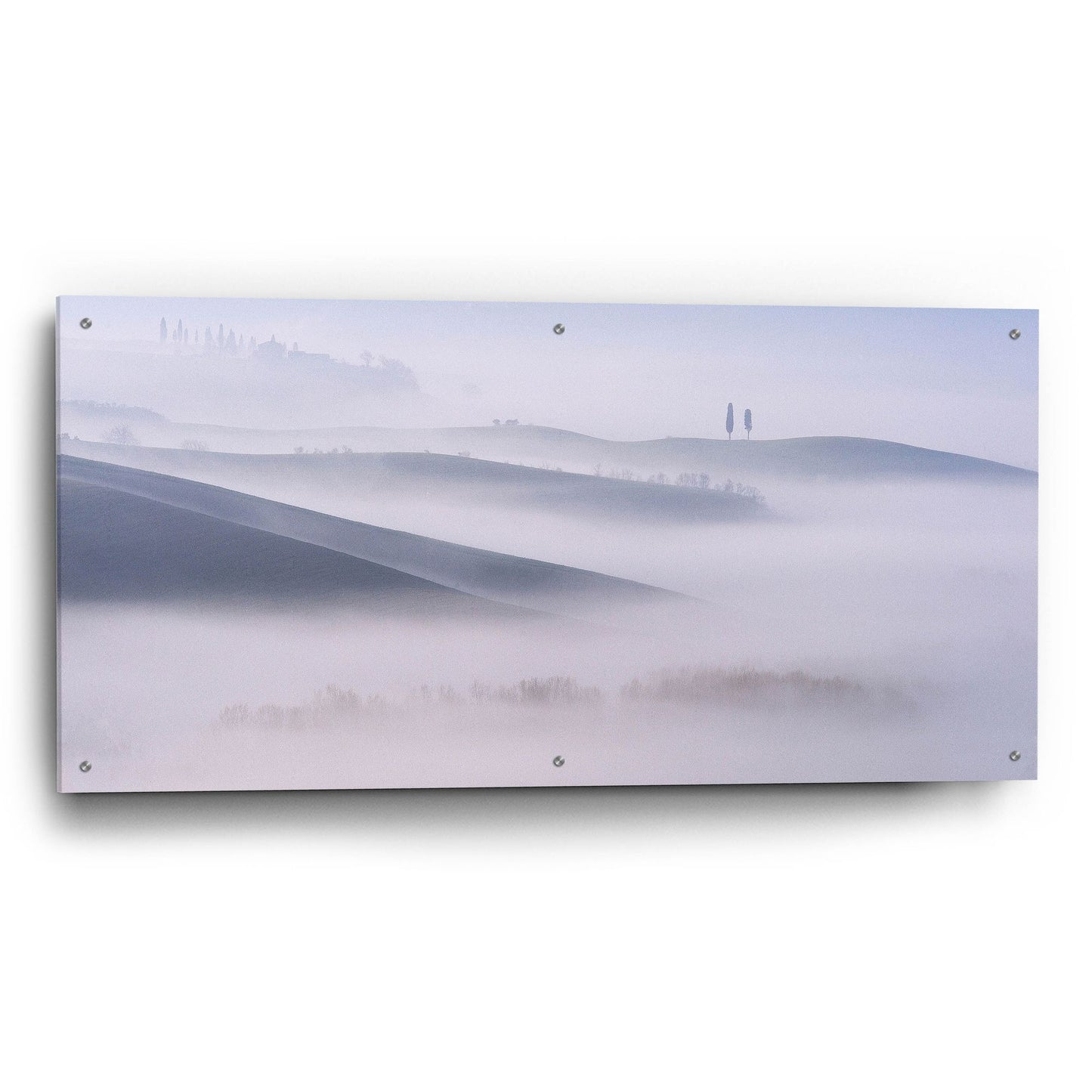 Epic Art 'Dawn Mist in Val dOrcia Tuscany' by Andy Mumford, Acrylic Glass Wall Art,48x24