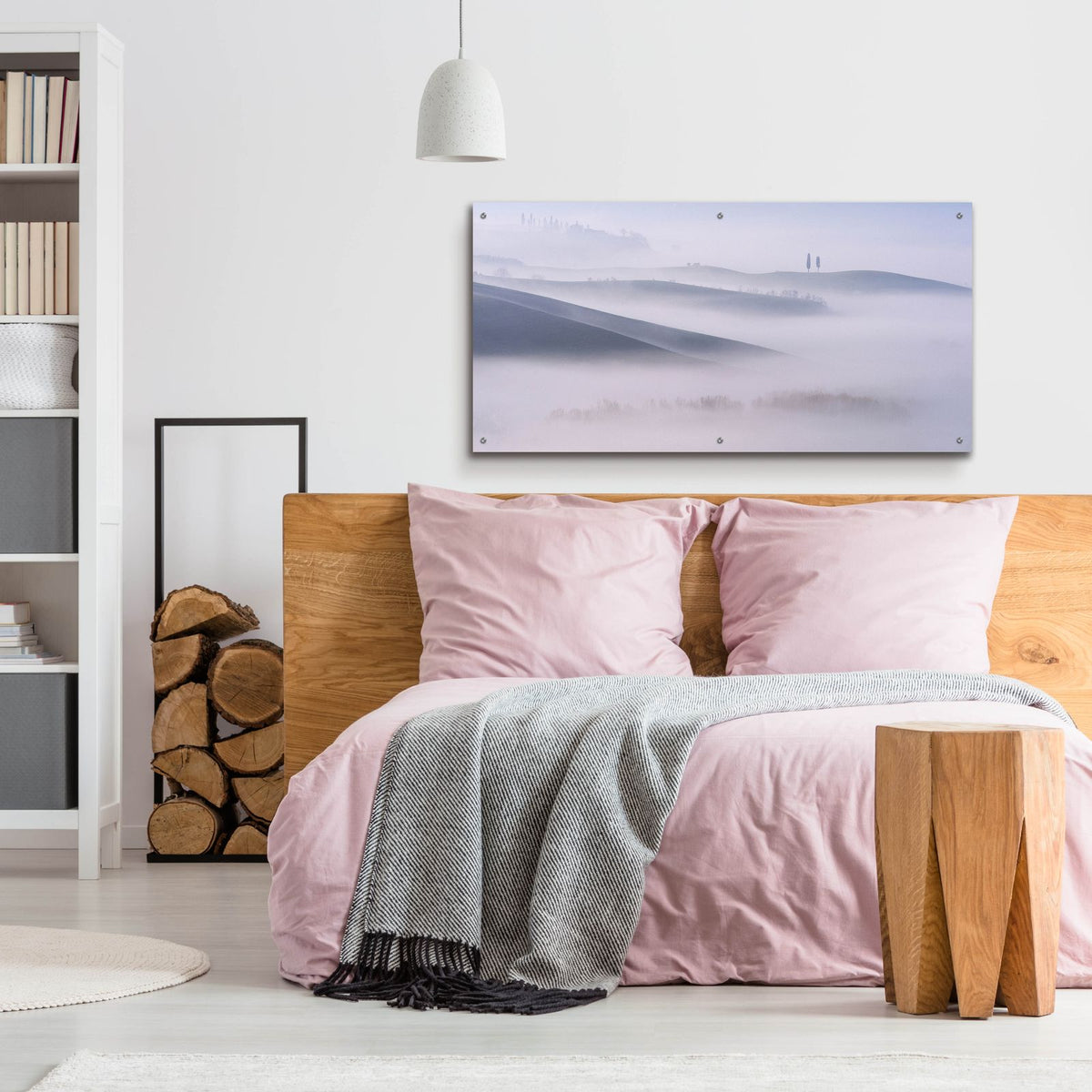 Dawn Mist in Val dOrcia Tuscany by Andy Mumford - 48x24 acrylic wall art in a room