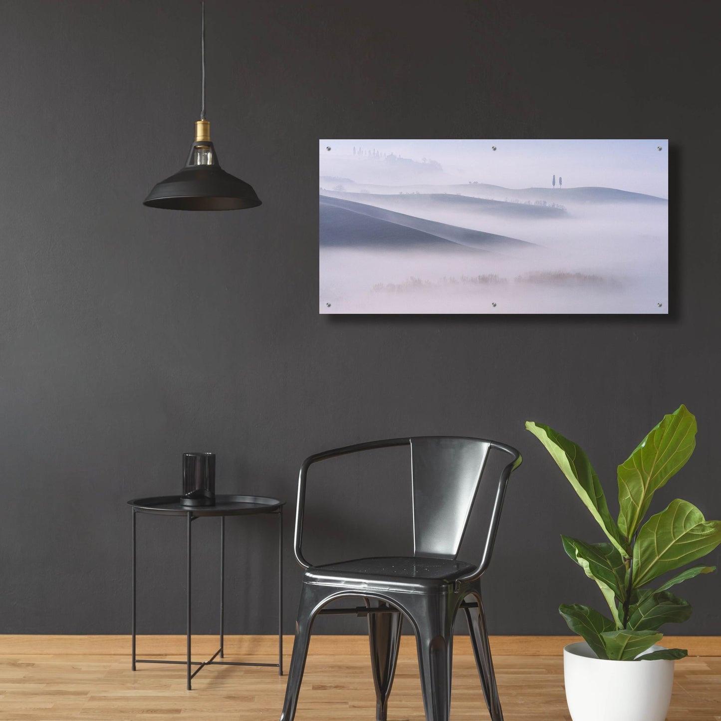 Epic Art 'Dawn Mist in Val dOrcia Tuscany' by Andy Mumford, Acrylic Glass Wall Art,48x24