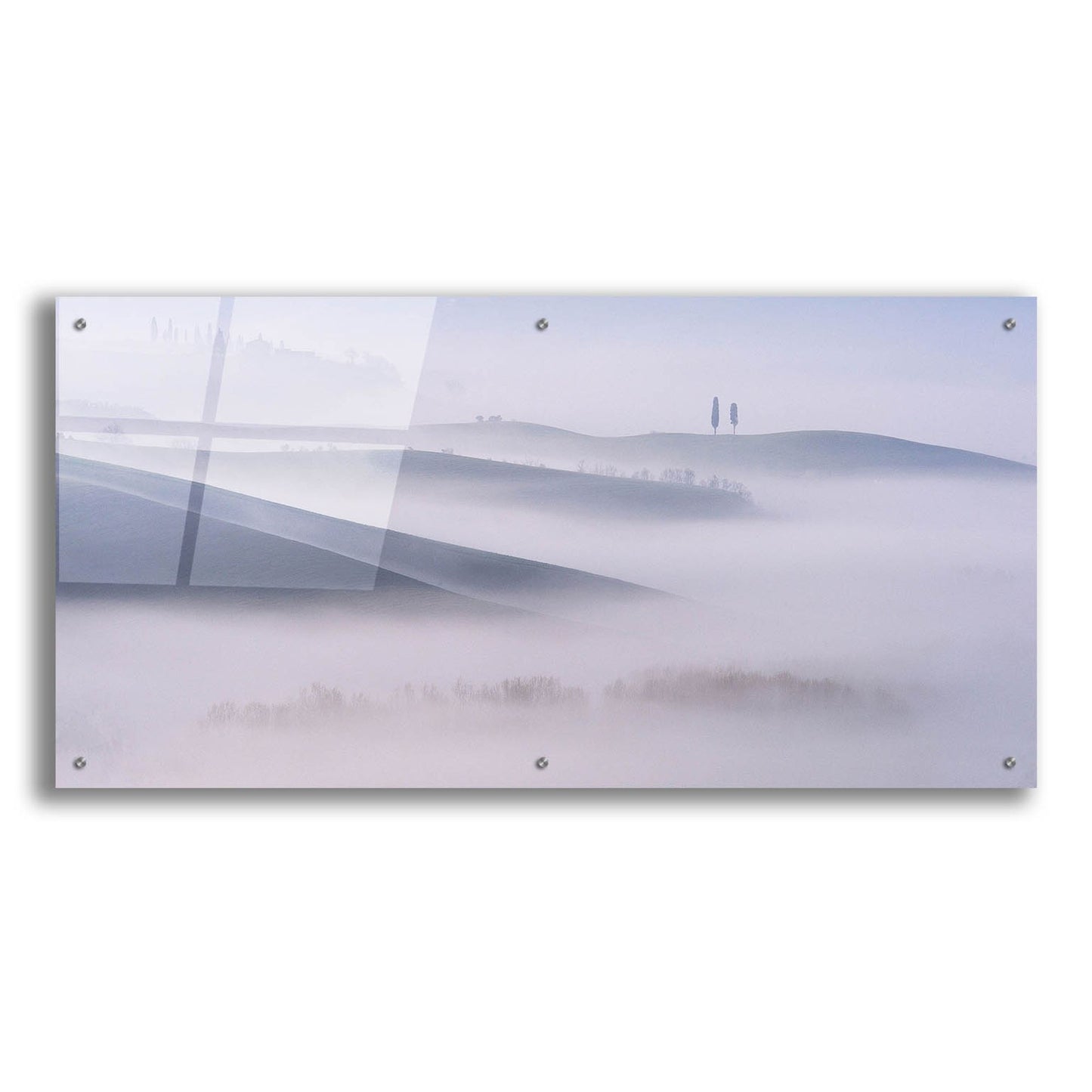 Epic Art 'Dawn Mist in Val dOrcia Tuscany' by Andy Mumford, Acrylic Glass Wall Art,48x24