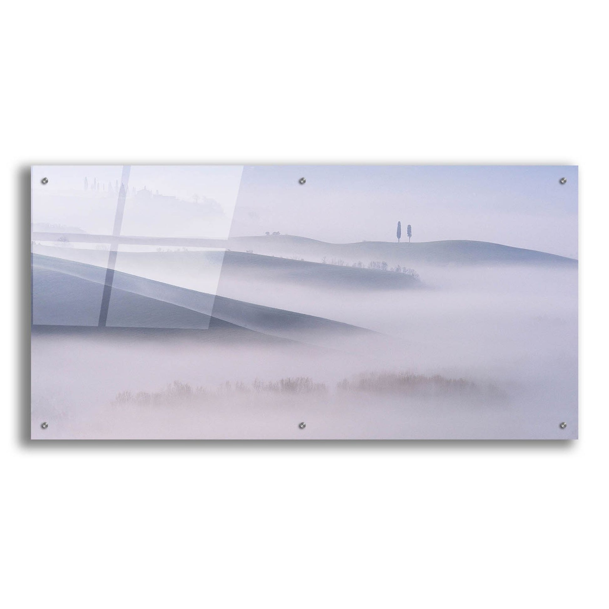 Epic Art 'Dawn Mist in Val dOrcia Tuscany' by Andy Mumford, Acrylic Glass Wall Art,48x24