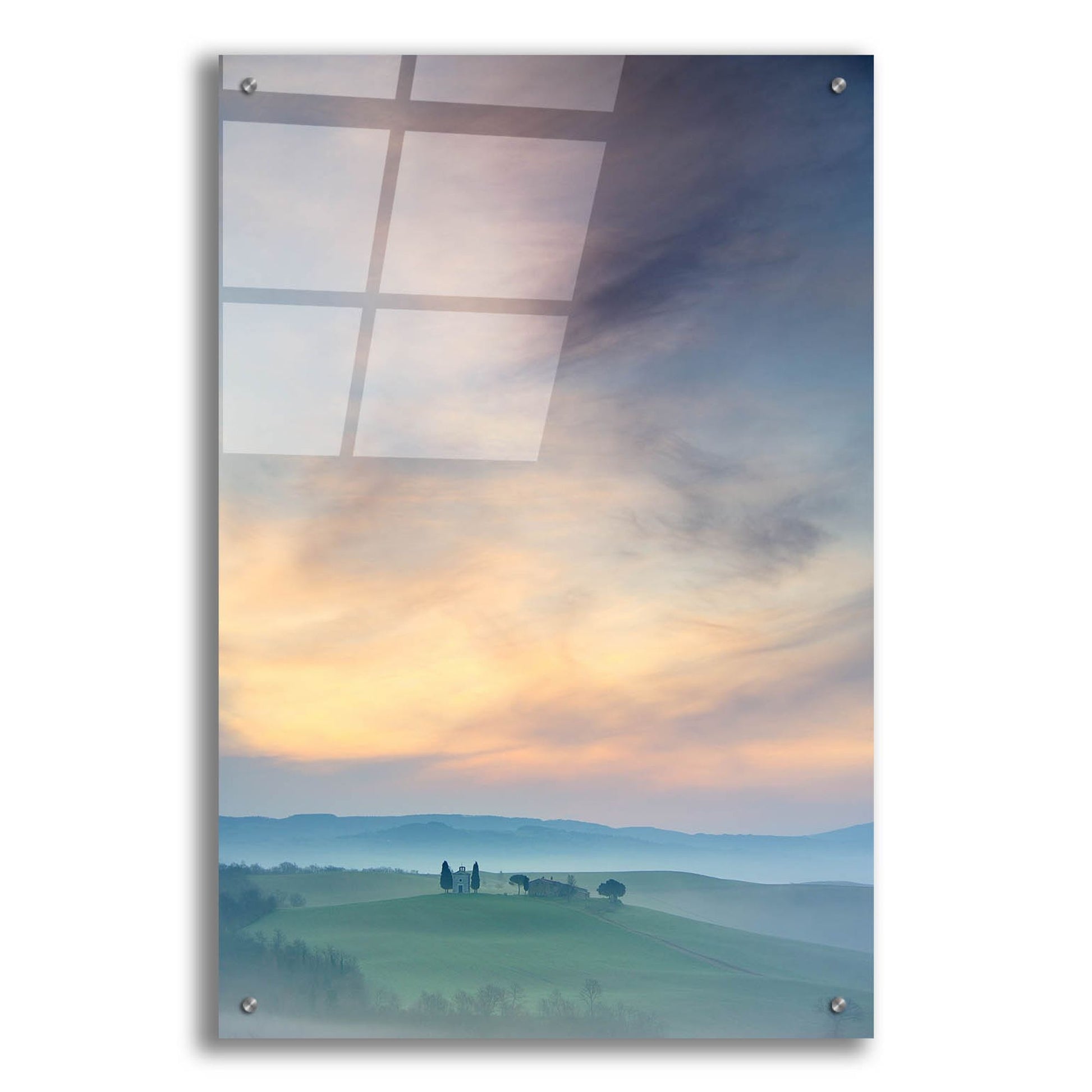 Epic Art 'Capella di Vitaleta at Dawn Tuscany II' by Andy Mumford, Acrylic Glass Wall Art,24x36