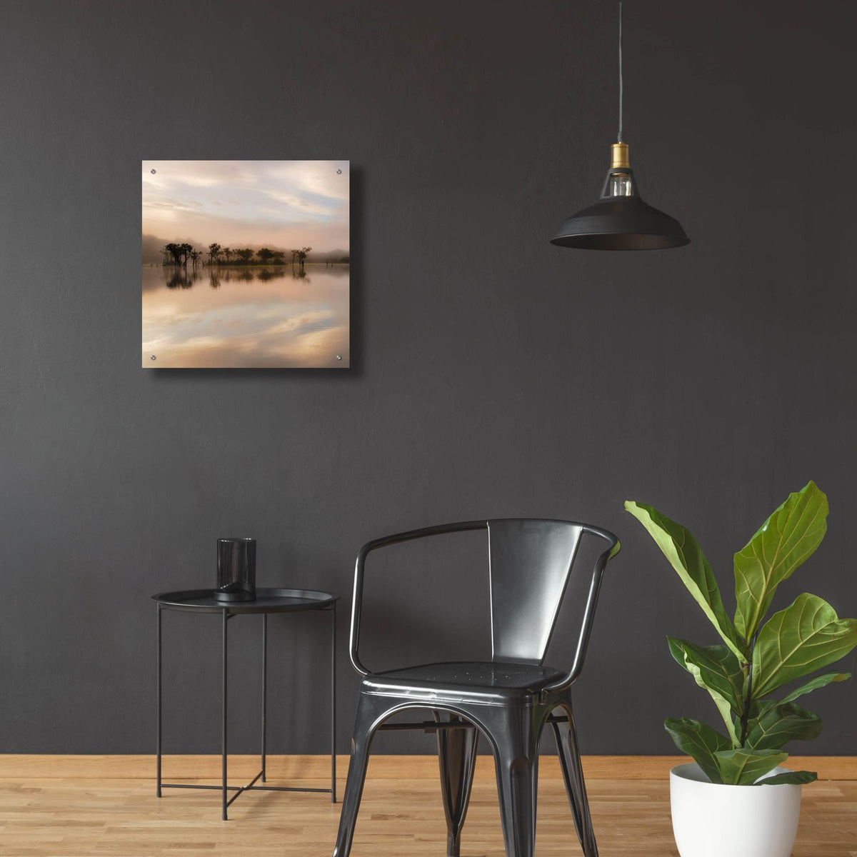 Dawn Mist on the Amazon by Andy Mumford - 24x24 acrylic wall art in a room