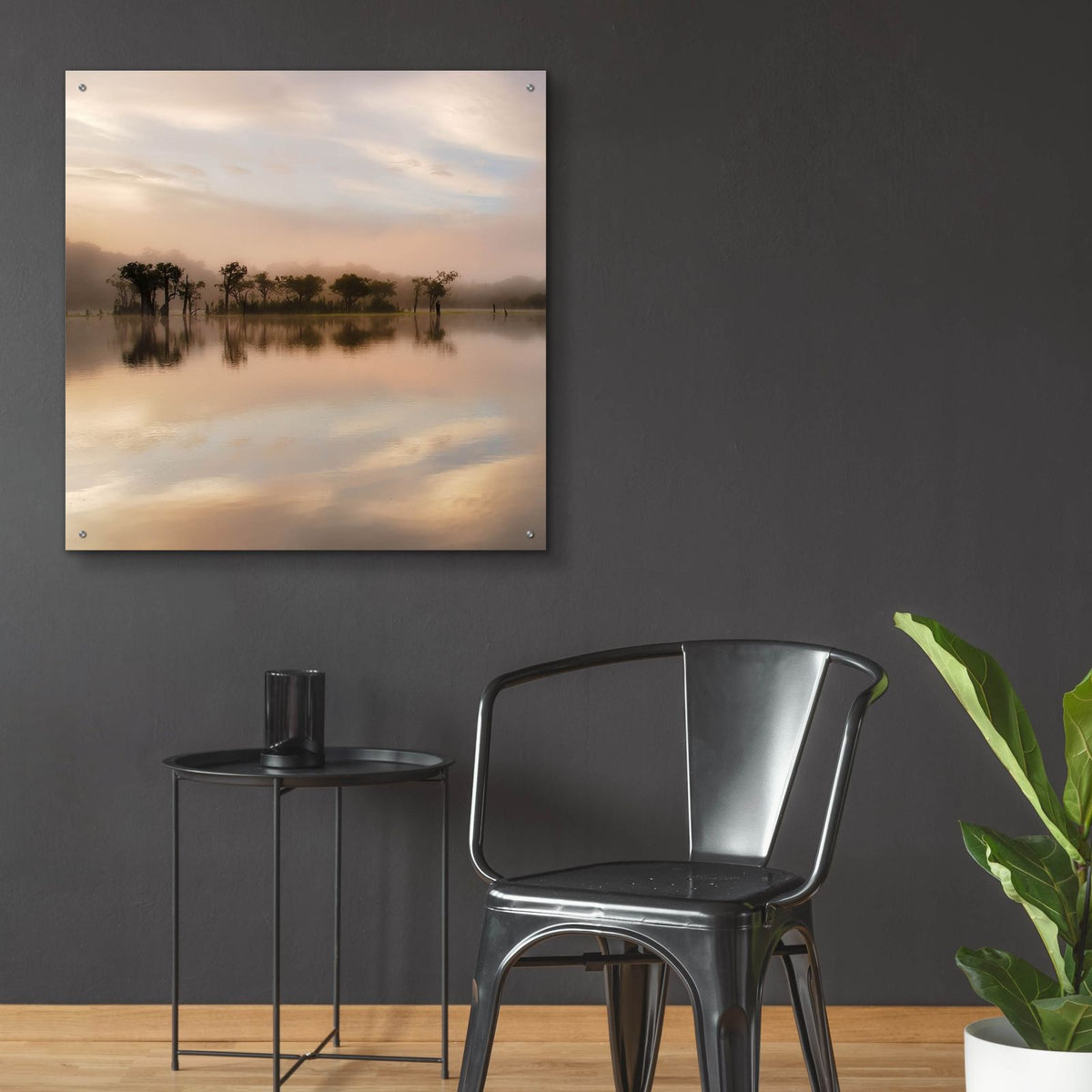 Dawn Mist on the Amazon by Andy Mumford - 36x36 acrylic wall art in a room