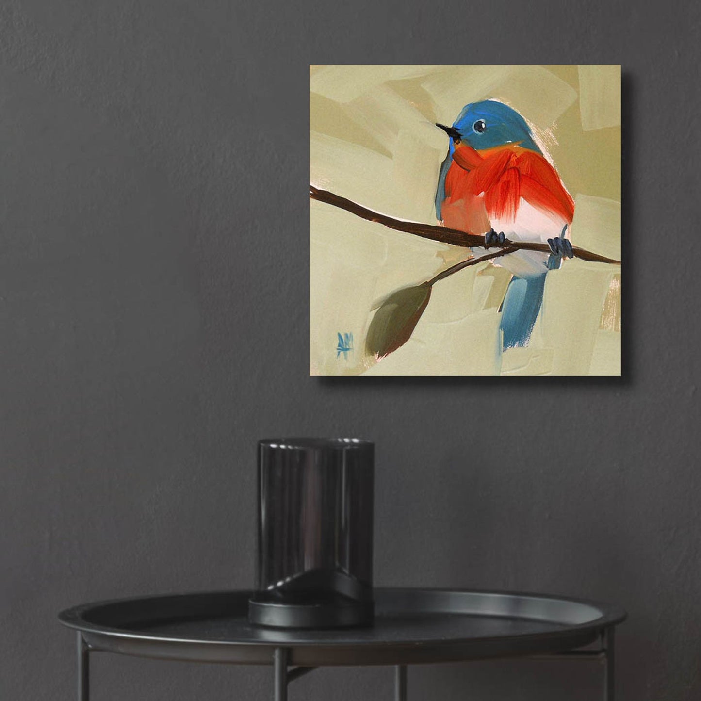 Epic Art 'Bluebird No 21' by Angela Missman, Acrylic Glass Wall Art,12x12