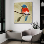 Bluebird No 21 by Angela Missman - 36x36 acrylic wall art in a room