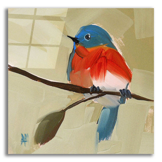 Epic Art 'Bluebird No 21' by Angela Missman, Acrylic Glass Wall Art