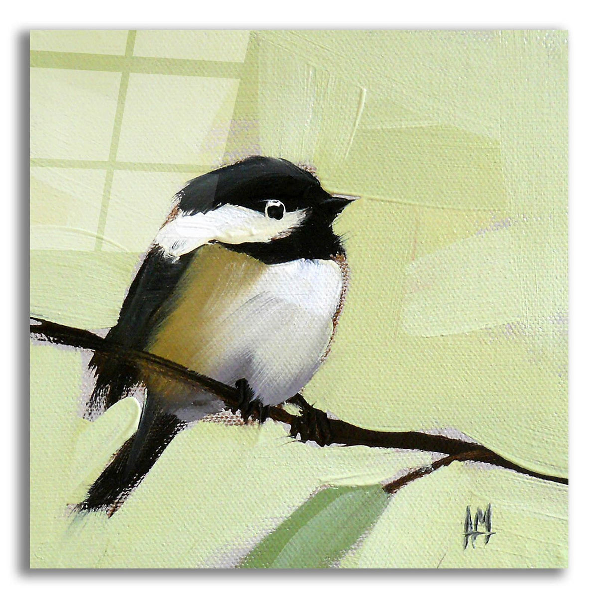 Chickadee No 143 by Angela Missman acrylic glass wall art