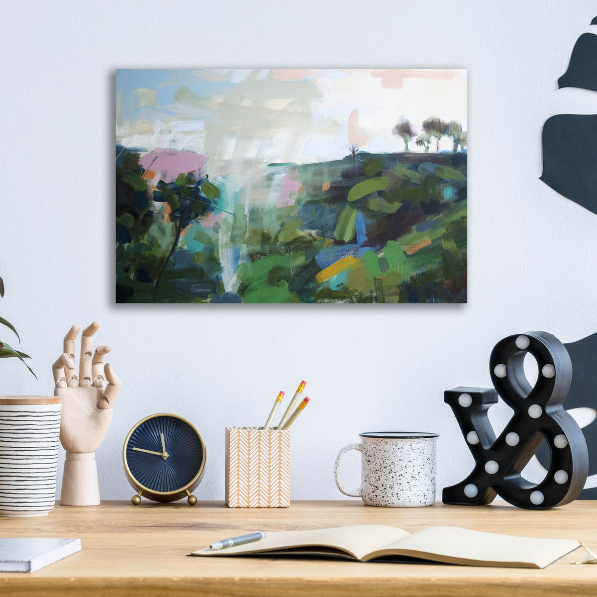 India No 6 by Angela Missman - 16x12 acrylic wall art in a room