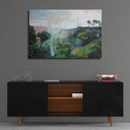 India No 6 by Angela Missman - 36x24 acrylic wall art in a room