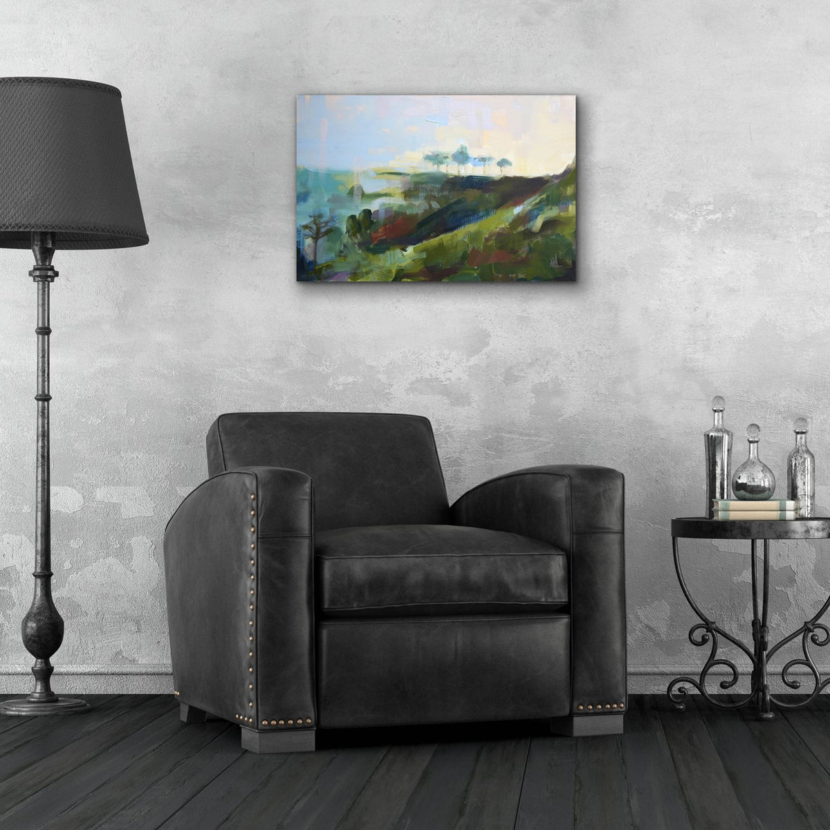 India No 7 by Angela Missman - 24x16 acrylic wall art in a room