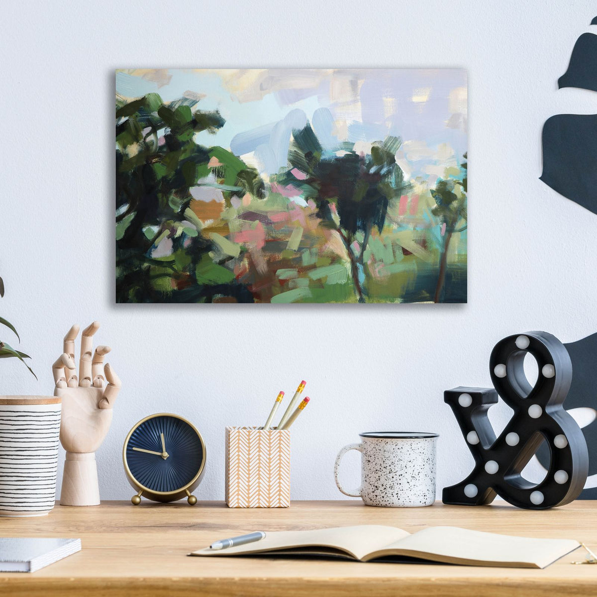India No 8 by Angela Missman - 16x12 acrylic wall art in a room