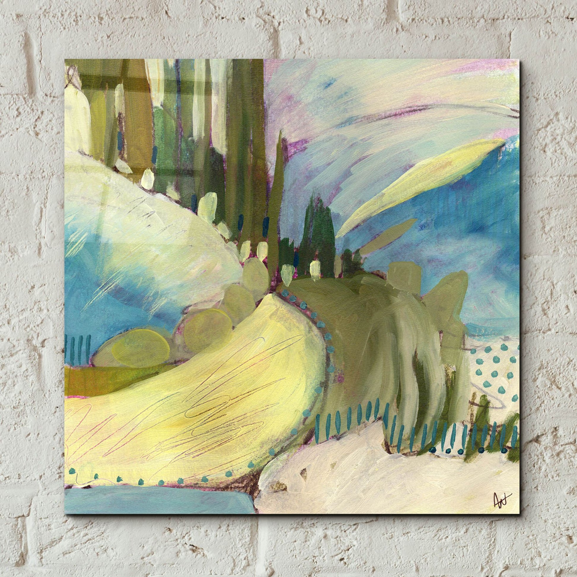 Epic Art 'Explore No 8' by Ann Thompson, Acrylic Glass Wall Art,12x12